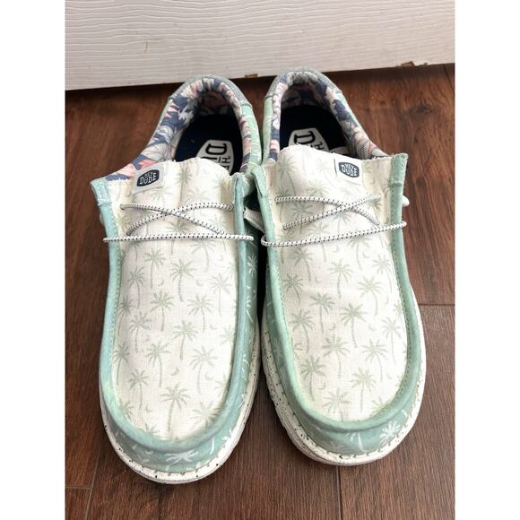 HEYDUDE Men's Wally Tropical Palm Trees Easy-On Lightweight Casual Shoes Sz 12 - Picture 4 of 14